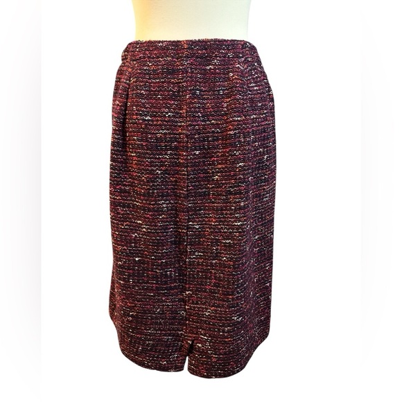 J. Jill Burgundy and Multicolor Knit Skirt - Picture 7 of 7